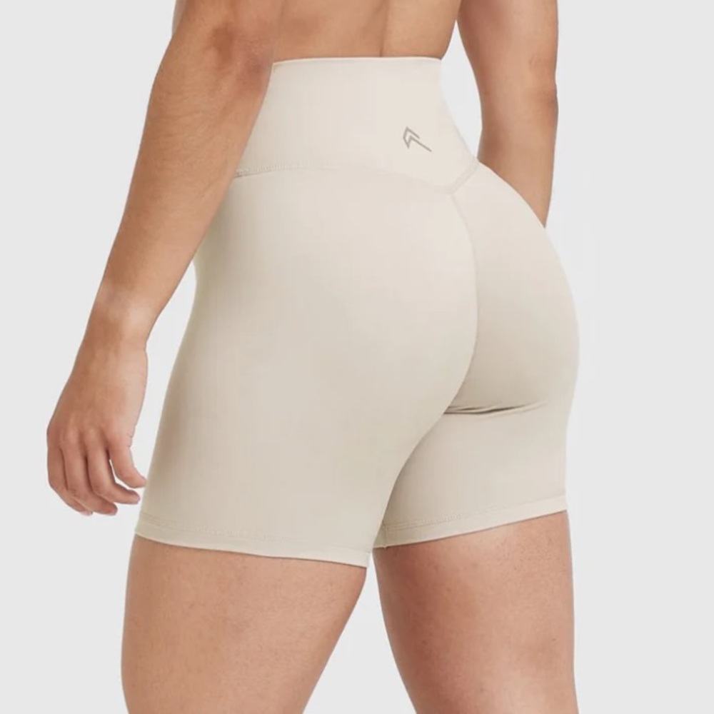 Oner Active Timeless High Waisted Workout Shorts in Beige